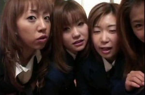 4 asian college girls contest for warm